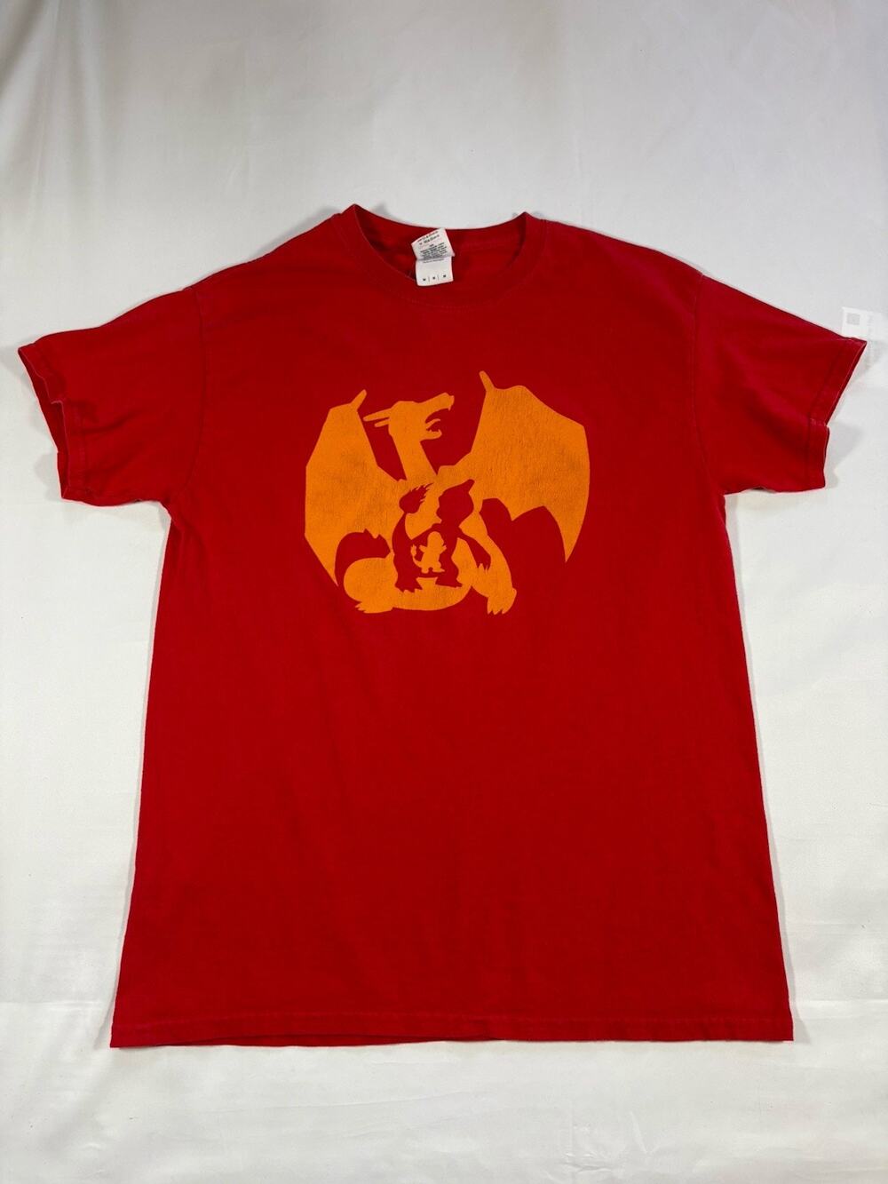 Pokemon Charizard Evolution T Shirt Mens M Red Gildan Charmander Charmeleon